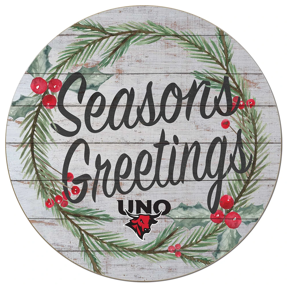 Nebraska Omaha Mavericks 20'' x 20'' Season's Greetings Circle