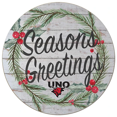 Nebraska Omaha Mavericks 20'' x 20'' Season's Greetings Circle
