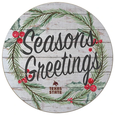 Texas State Bobcats 20'' x 20'' Season's Greetings Circle