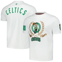 Unisex FISLL White Boston Celtics Heritage Crest T-Shirt