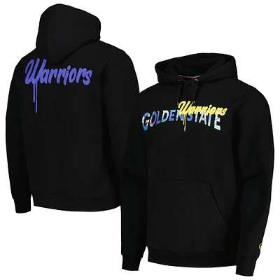 Unisex FISLL Black Golden State Warriors Reflective Metallic Pullover Hoodie