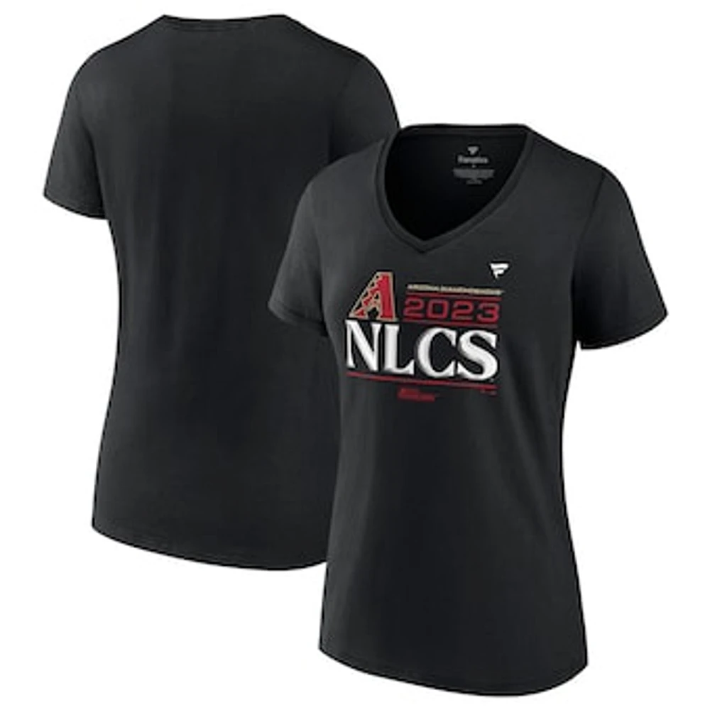 Women's Fanatics  Black Arizona Diamondbacks 2023 Division Series Winner Locker Room Plus V-Neck T-Shirt