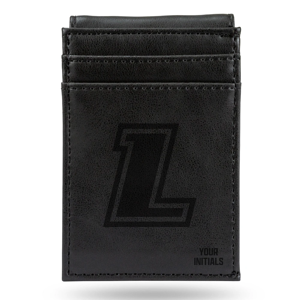 Black Loyola Greyhounds Personalized Front Pocket Wallet