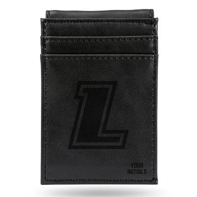 Black Loyola Greyhounds Personalized Front Pocket Wallet
