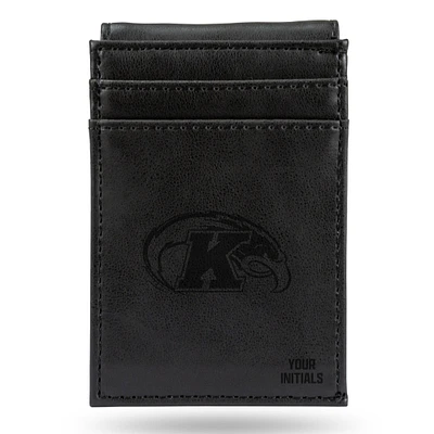 Black Kent State Golden Flashes Personalized Front Pocket Wallet