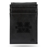 Black Marshall Thundering Herd Personalized Front Pocket Wallet