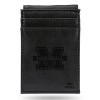 Black Marshall Thundering Herd Personalized Front Pocket Wallet