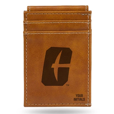 Brown Charlotte 49ers Personalized Front Pocket Wallet