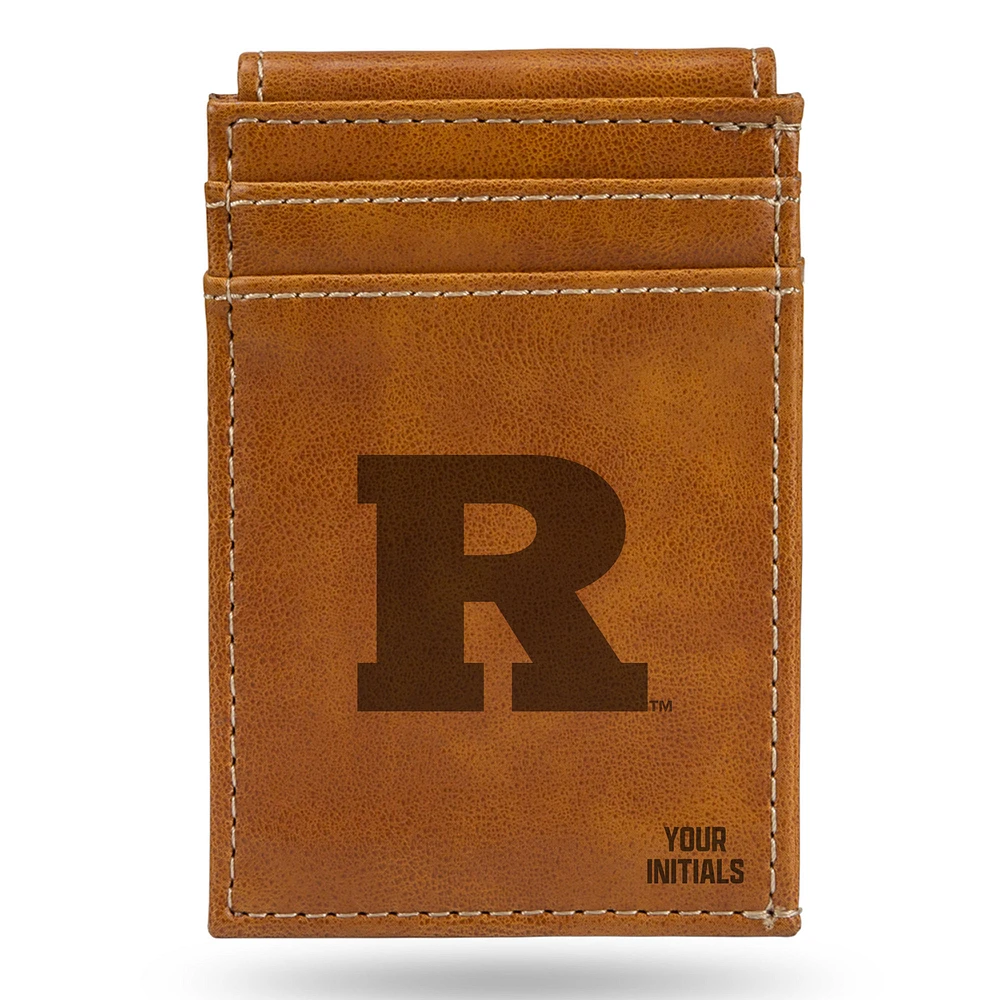 Brown Rutgers Scarlet Knights Personalized Front Pocket Wallet