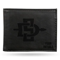 Black San Diego State Aztecs Personalized Billfold Wallet