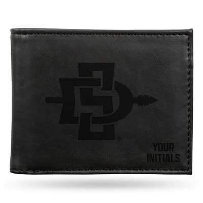 Black San Diego State Aztecs Personalized Billfold Wallet