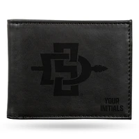Black San Diego State Aztecs Personalized Billfold Wallet