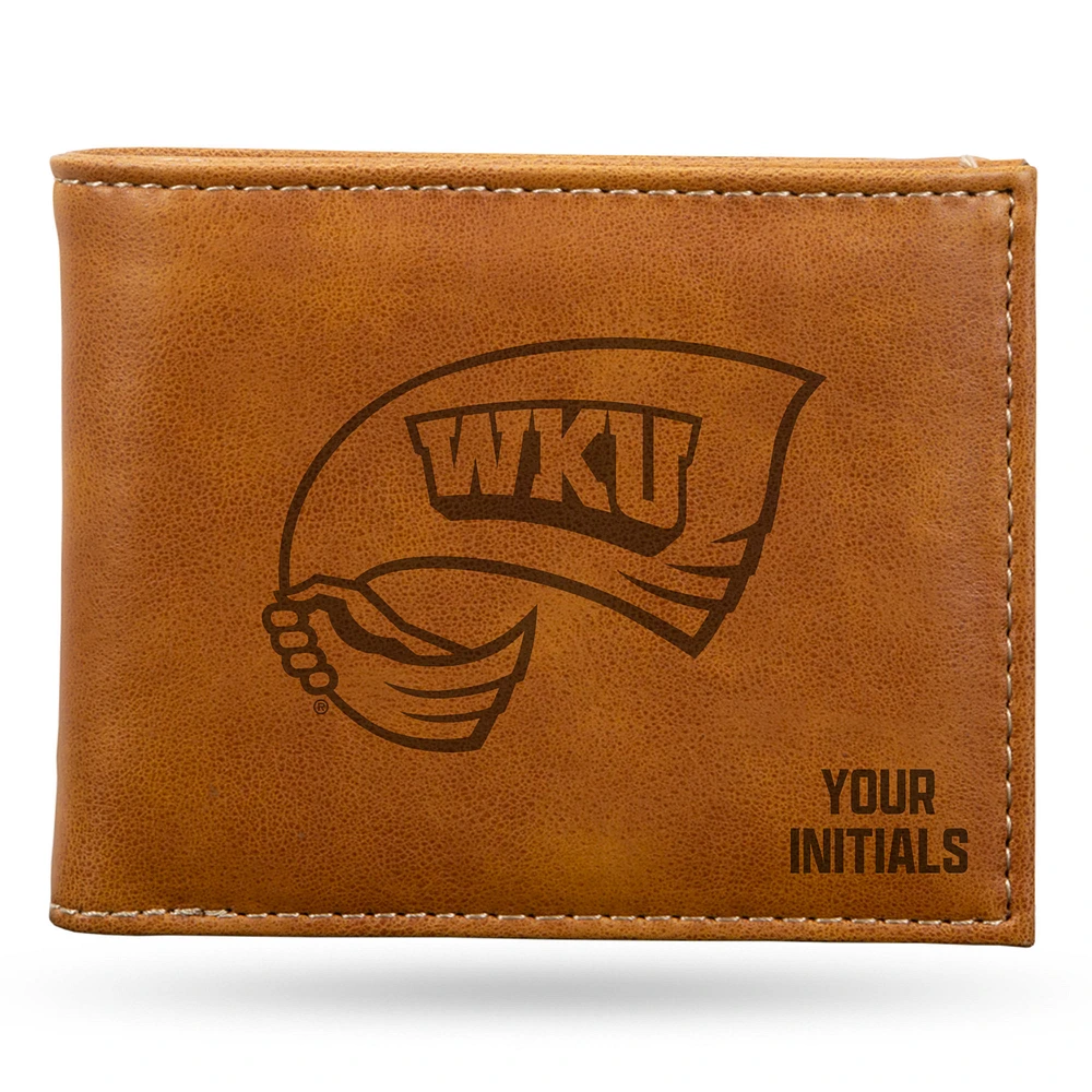 Brown Western Kentucky Hilltoppers Personalized Billfold Wallet