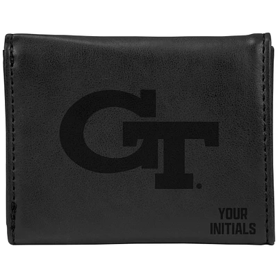 Black Georgia Tech Yellow Jackets Personalized Trifold Wallet