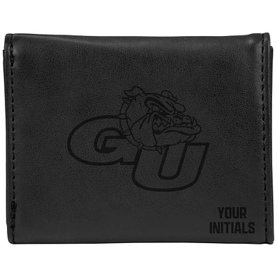 Black Gonzaga Bulldogs Personalized Trifold Wallet
