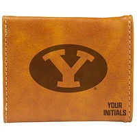 Brown BYU Cougars Personalized Trifold Wallet