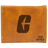 Brown Charlotte 49ers Personalized Trifold Wallet