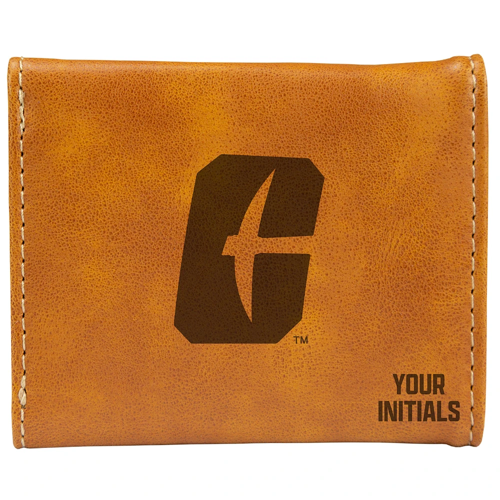 Brown Charlotte 49ers Personalized Trifold Wallet