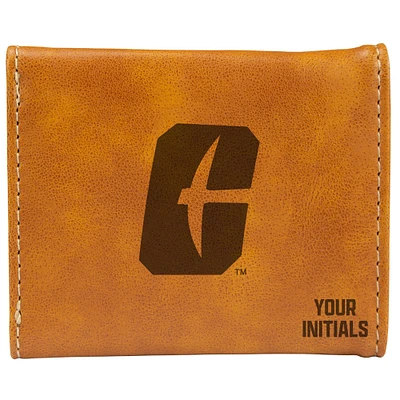 Brown Charlotte 49ers Personalized Trifold Wallet