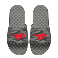 Men's ISlide  Gray SMU Mustangs Camo Slide Sandals
