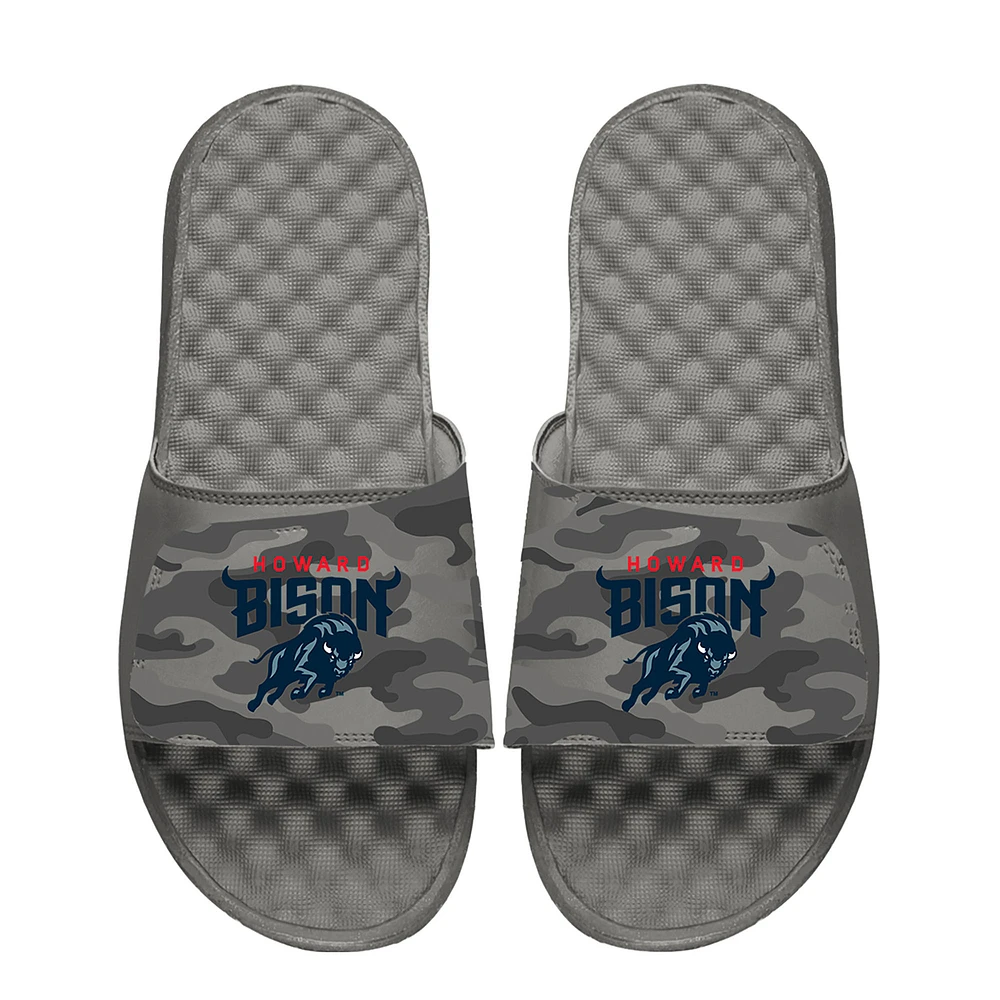 Men's ISlide Gray Howard Bison Camo Slide Sandals