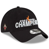 Men's New Era Black Las Vegas Aces 2023 WNBA Finals Champions Locker Room 9TWENTY Adjustable Hat