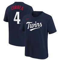 Youth Nike Carlos Correa Navy Minnesota Twins Player Name & Number T-Shirt