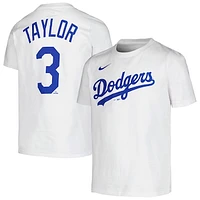 Youth Nike Chris Taylor White Los Angeles Dodgers Player Name & Number T-Shirt