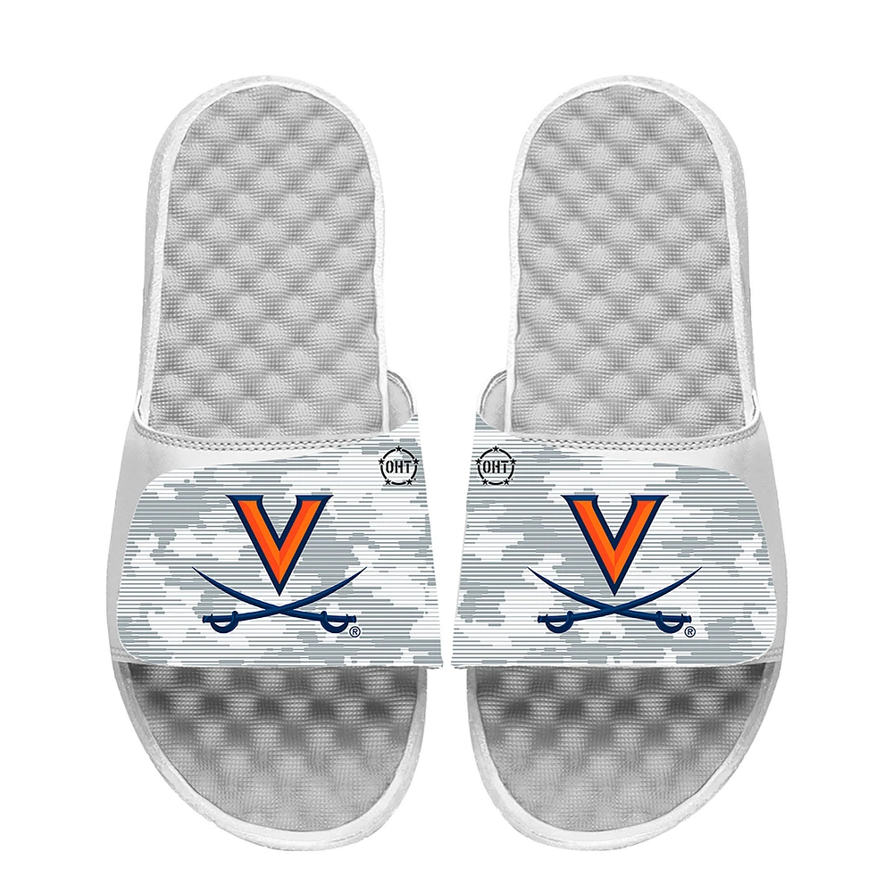 Men's ISlide White Virginia Cavaliers Camo Slide Sandals