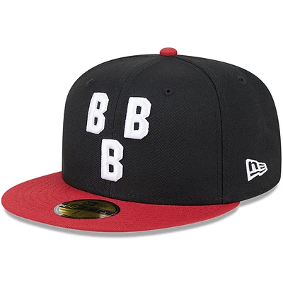 Men's New Era Black Birmingham Barons 2024 Rickwood Classic 59FIFTY Fitted Hat