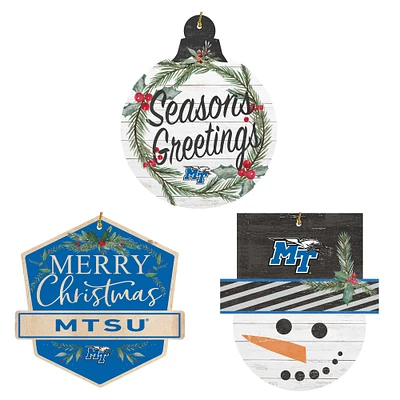 MTSU Blue Raiders Ornament Bundle