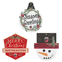 Northeastern Huskies Ornament Bundle