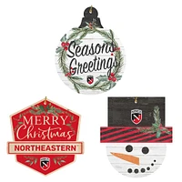 Northeastern Huskies Ornament Bundle