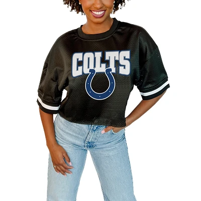 Women's Gameday Couture  Black Indianapolis Colts Game Face Fashion Jersey