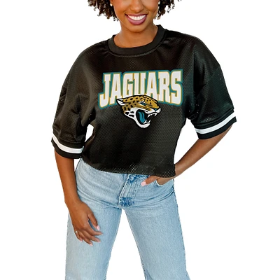 Women's Gameday Couture  Black Jacksonville Jaguars Game Face Fashion Jersey