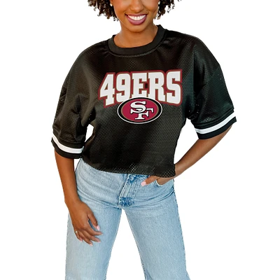 Women's Gameday Couture  Black San Francisco 49ers Game Face Fashion Jersey