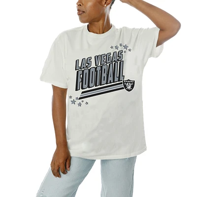 Women's Gameday Couture  White Las Vegas Raiders Coming Hot T-Shirt