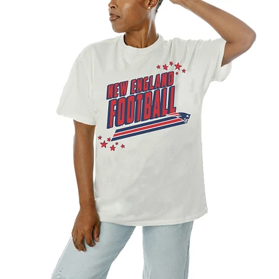 Women's Gameday Couture  White New England Patriots Coming Hot T-Shirt