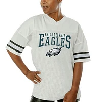 Women's Gameday Couture  White Philadelphia Eagles Top Recruit Side Slit V-Neck Fashion Jersey