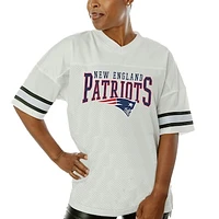 Women's Gameday Couture  White New England Patriots Top Recruit Side Slit V-Neck Fashion Jersey