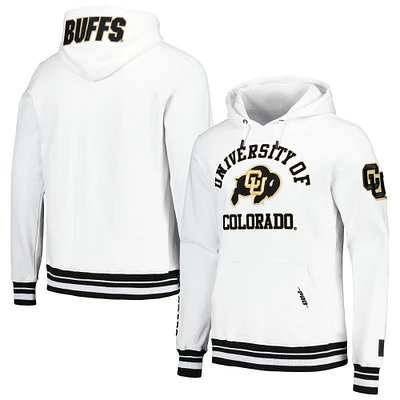 Men's Pro Standard White Colorado Buffaloes Classic Stacked Logo Pullover Hoodie