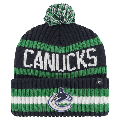 Men's '47 Navy Vancouver Canucks Bering Cuffed Knit Hat with Pom