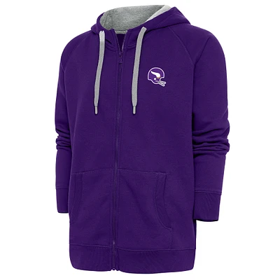 Men's Antigua  Purple Minnesota Vikings Victory Full-Zip Hoodie
