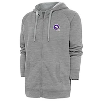 Men's Antigua  Heather Gray Minnesota Vikings Victory Full-Zip Hoodie