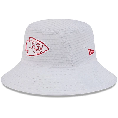 Youth New Era White Kansas City Chiefs 2024 NFL Training Camp Bucket Hat