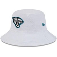 Youth New Era White Jacksonville Jaguars 2024 NFL Training Camp Bucket Hat