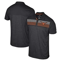 Men's Colosseum Black Texas Longhorns Big & Tall Langmore Polo