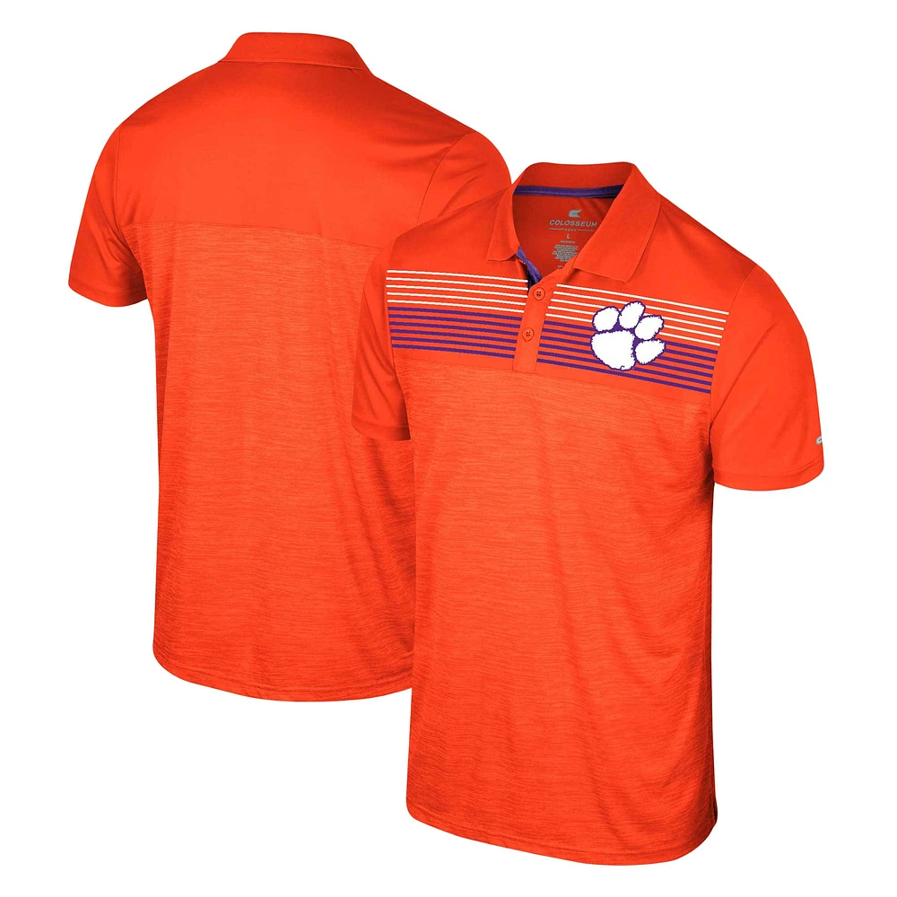 Men's Colosseum Orange Clemson Tigers Big & Tall Langmore Polo