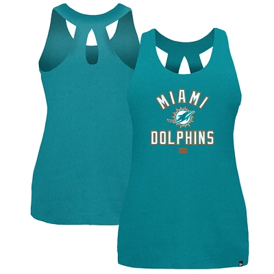 Women's New Era Aqua Miami Dolphins 2024 NFL Training Camp Tank Top