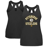 Women's New Era Black Pittsburgh Steelers 2024 NFL Training Camp Tank Top